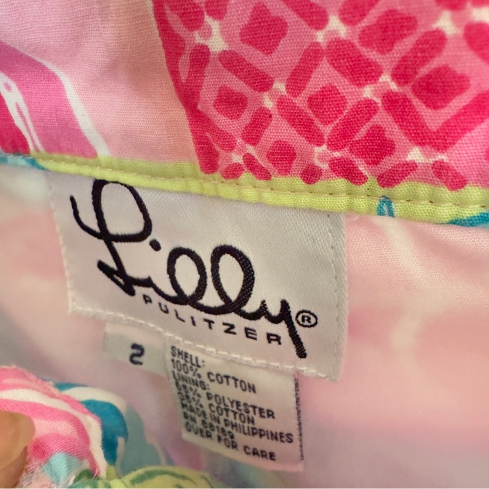 Lilly Pulitzer Size 2 Multicolor Patchwork Floral… - image 5
